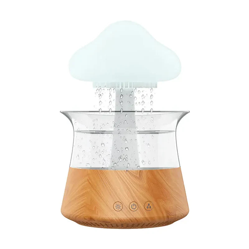 Relax Cloud Rain Diffuser: Ultrasonic Aromatherapy Humidifier with Colorful Lamp